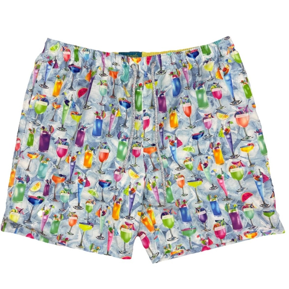 Michael's Swim Trunks Men's Extra Large Blue Purple Green Mesh Coastal New